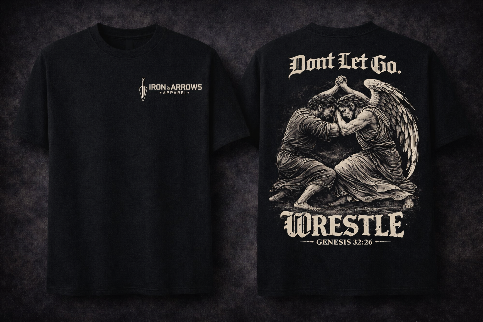 Wrestle Tee - Genesis 32:36 (Black)