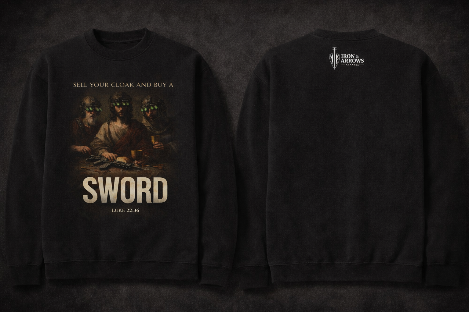 Buy A Sword Crewneck - Luke 22:36 (Black)
